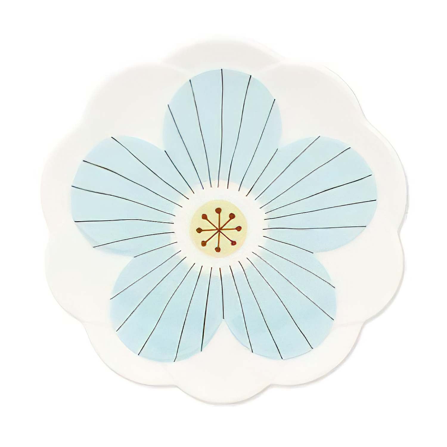 Harekutani Porcelain Flower Plate - Elegant Japanese Ceramic Decorative Dish for Home Decor, Dining Table Centerpiece, Wedding & Party Decorations