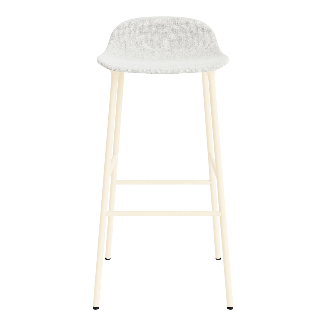 Modern Form Bar Stool with Metal Legs & Upholstered Seat - Perfect for Kitchen Islands, Home Bars & Commercial Use