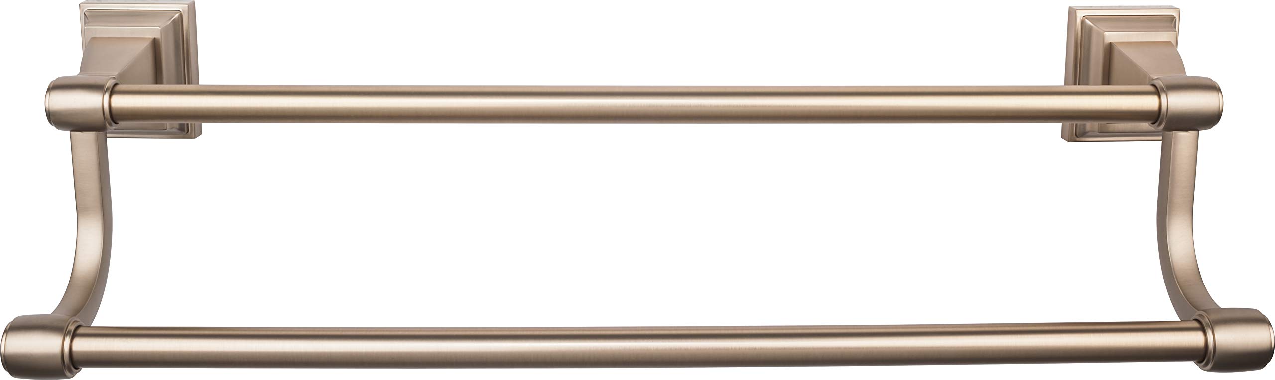 Top Knobs STK7-BB Stratton Double Towel Rod in Bronze - Premium Bathroom Hardware for Modern Homes | Perfect for Master Baths & Guest Bathrooms
