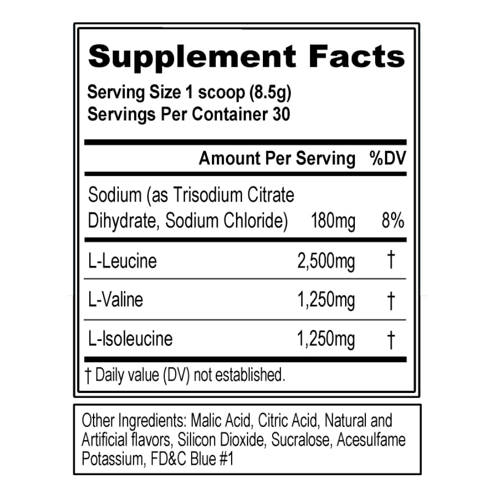EVLUTION EVL BCAAs Amino Acids Powder - Post Workout Recovery Drink & Stimulant-Free Pre Workout Energy Supplement with 5g Branched Chain Amino Acids for Men - Blue Raspberry Flavor - Ideal for Muscle Recovery & Gym Performance Enhancement