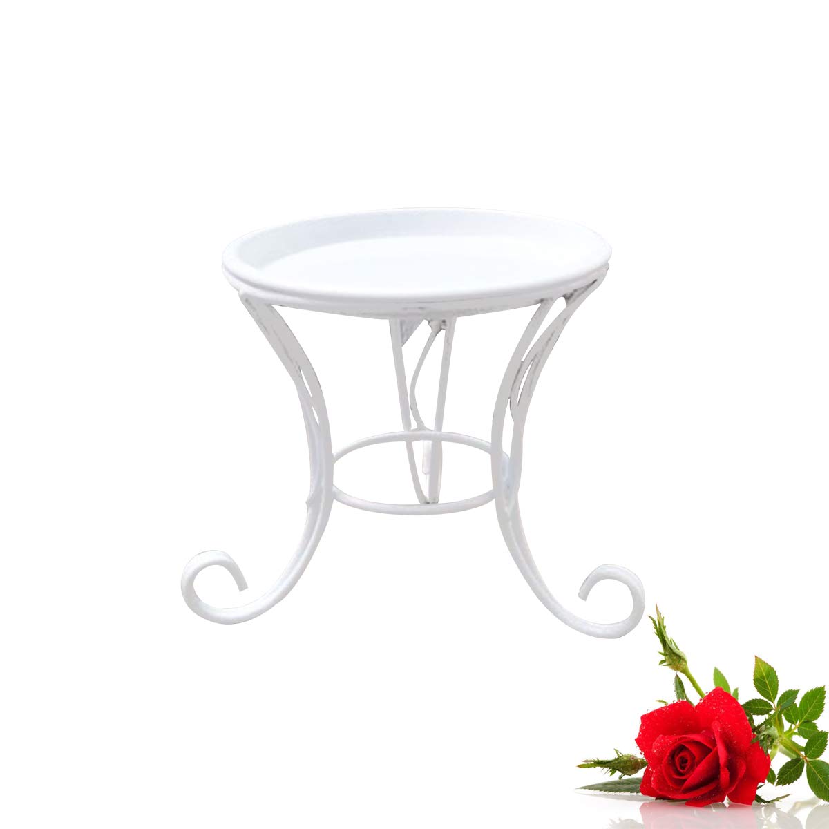 Iron Plant Stand for Indoor & Outdoor Use - Heavy Duty Pot Stand Holder for Potted Plants, Flowers, Herbs - Perfect for Patio, Garden, Balcony, Living Room Decor