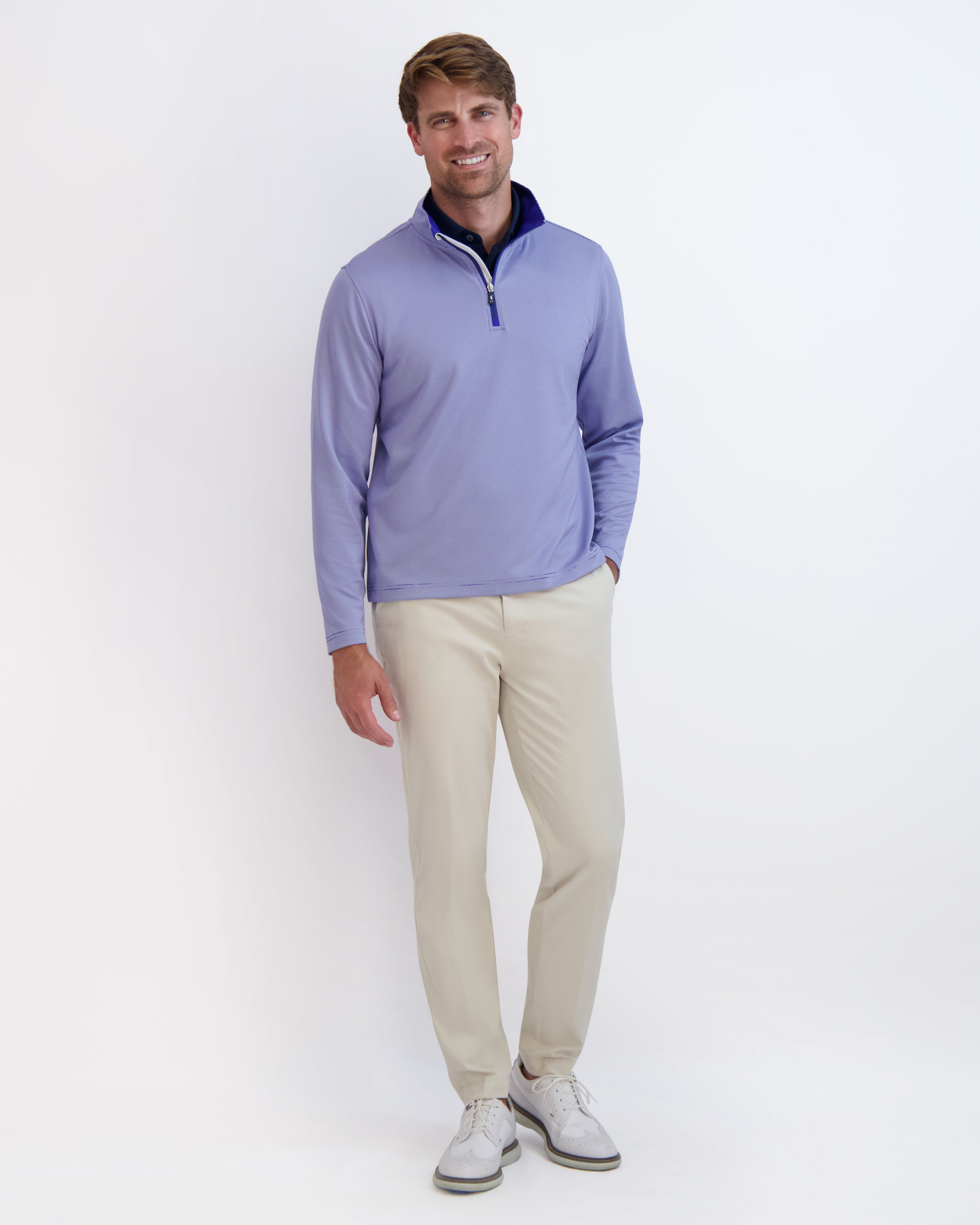COUGHLIN Men's Quarter Zip Pullover Sweater - Lightweight & Comfortable for Casual Wear, Office, and Outdoor Activities