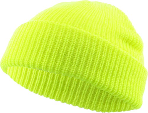 Neon Lime Fisherman Beanie