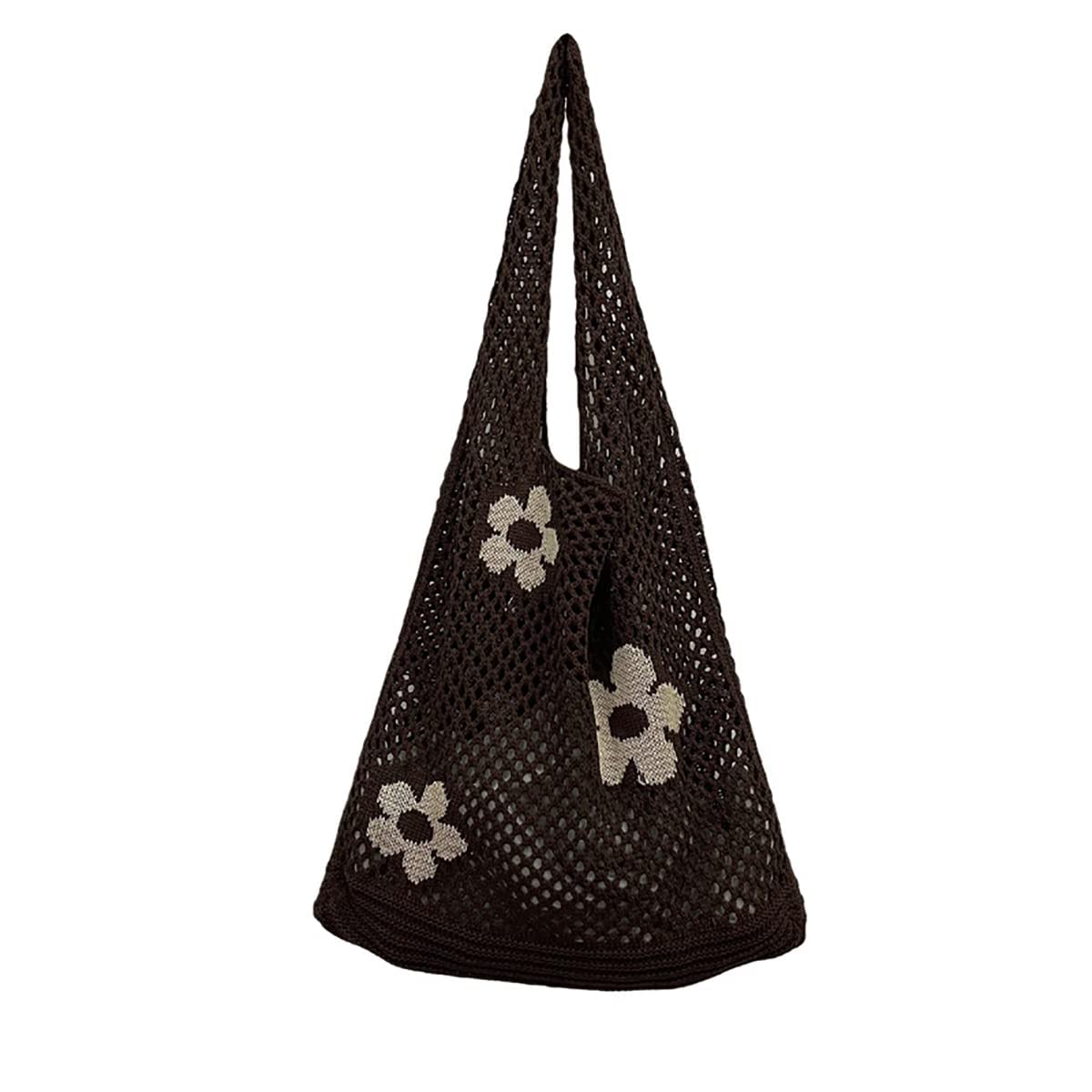 Stylish Women's Knit Mesh Hobo Shoulder Bag - Breathable Hollow Tote for Shopping, Work & Travel | Trendy & Lightweight Handbag for Everyday Use