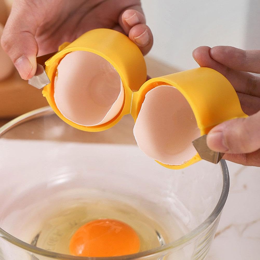Wmool 3-Piece Egg Shell Opener Set - 2025 New Handheld Egg Cracker Tool for Raw Eggs, Multifunctional Egg Cutter & Separator - Perfect for Cooking, Camping & Kitchen Use