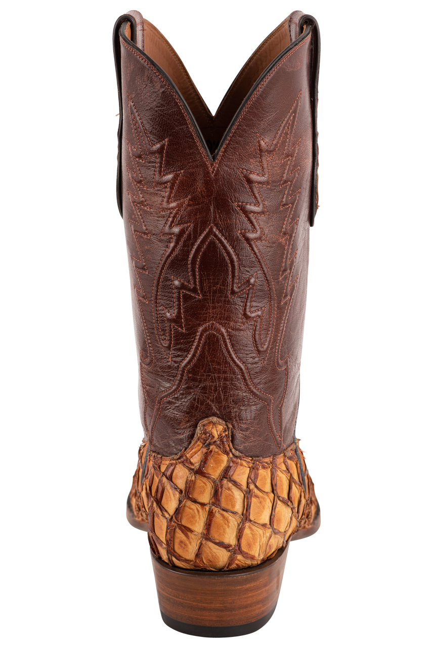 Exclusive Black Jack Pirarucu Cowboy Boots in Ginger Chestnut - Perfect for Western Rodeo, Country Dancing & Outdoor Adventures