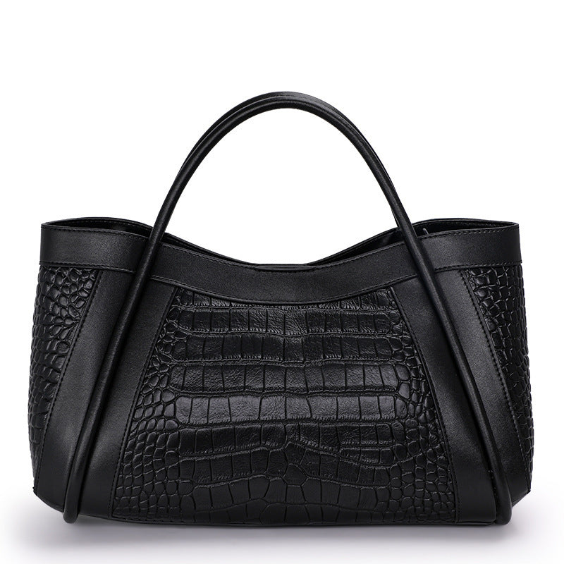 Premium Genuine Leather Tote Bag for Women - Large Capacity Shoulder Bag & Crossbody Purse - Perfect for Work, Travel & Everyday Use