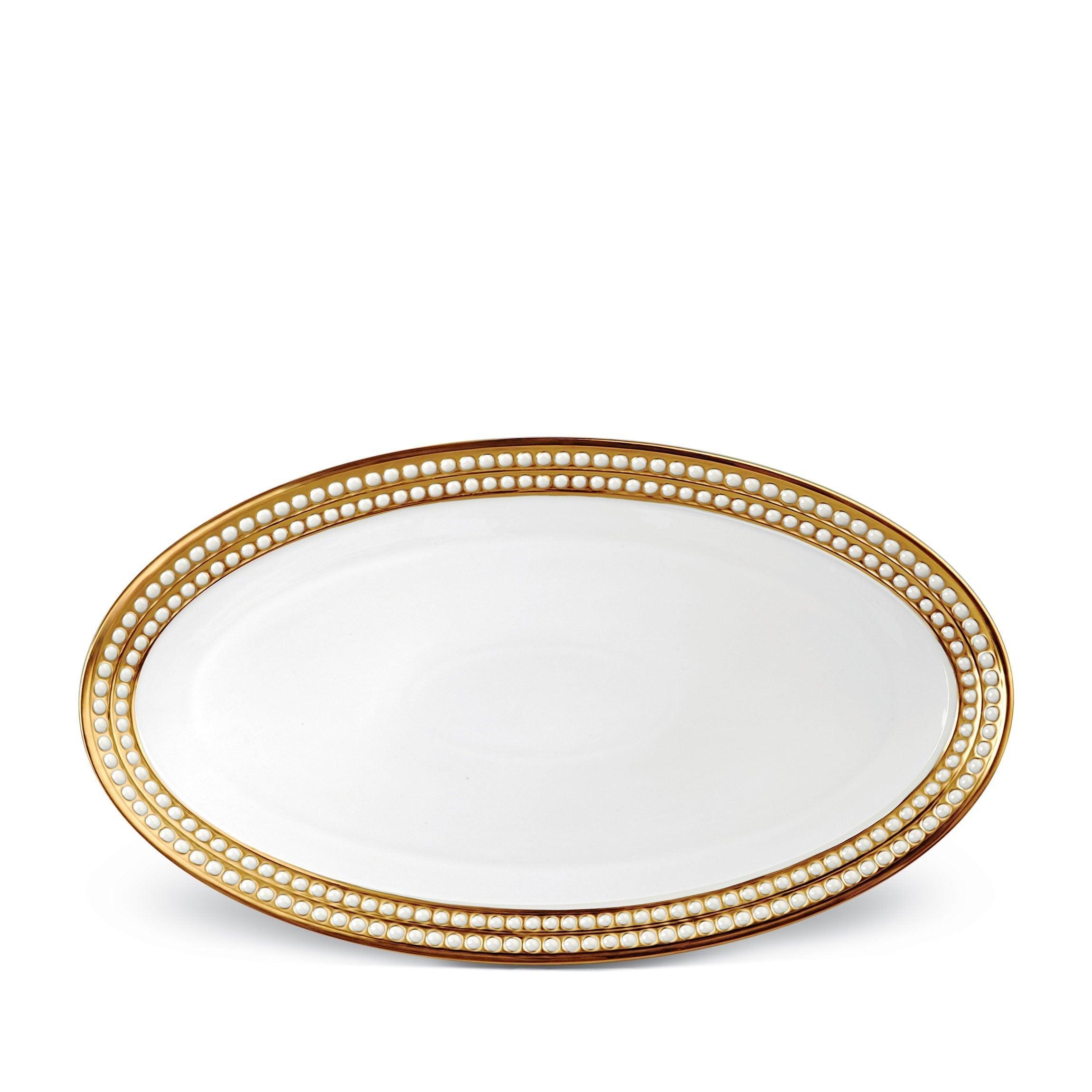 Perlée Oval Platter - Elegant Serving Tray for Entertaining, Dining & Home Decor | Perfect for Parties, Weddings & Holiday Gatherings