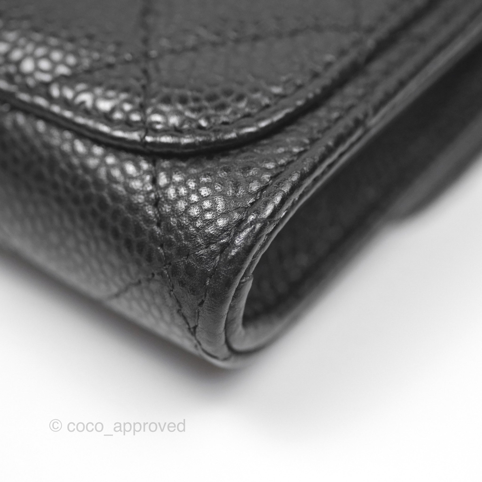 Chanel Caviar Quilted Flap Card Holder Wallet in Black with Gold Hardware - Perfect for Everyday Luxury & Gift Giving