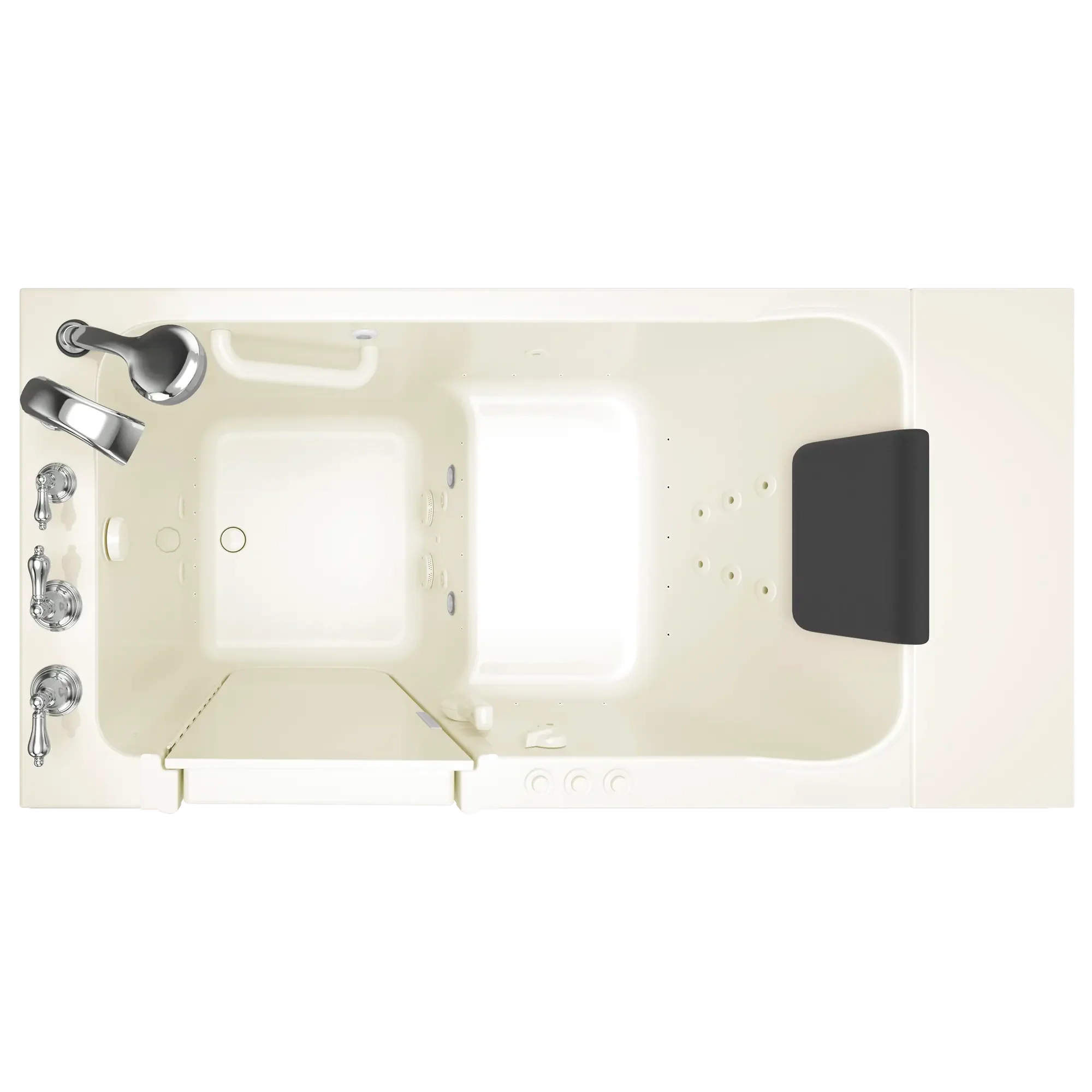 30 x 51 Inch Acrylic Walk-in Bathtub with Air Spa & Whirlpool Systems - Left Hand Drain & Faucet - Luxury Accessible Tub for Elderly & Mobility Impaired - Perfect for Relaxation & Hydrotherapy at Home