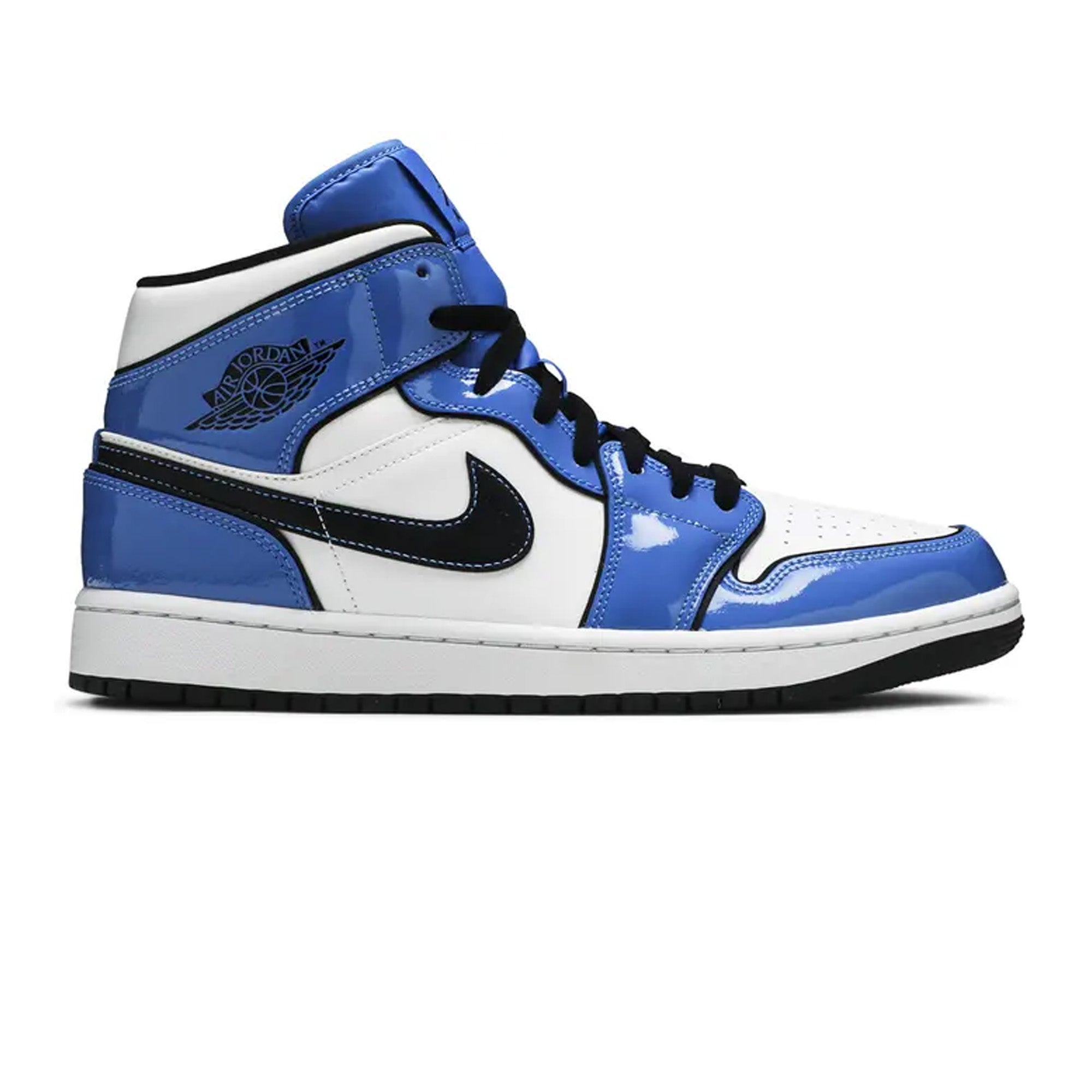 Air Jordan 1 Mid 'Signal Blue' Men's Basketball Shoes - Stylish Sneakers for Casual Wear, Street Fashion & Sports Performance