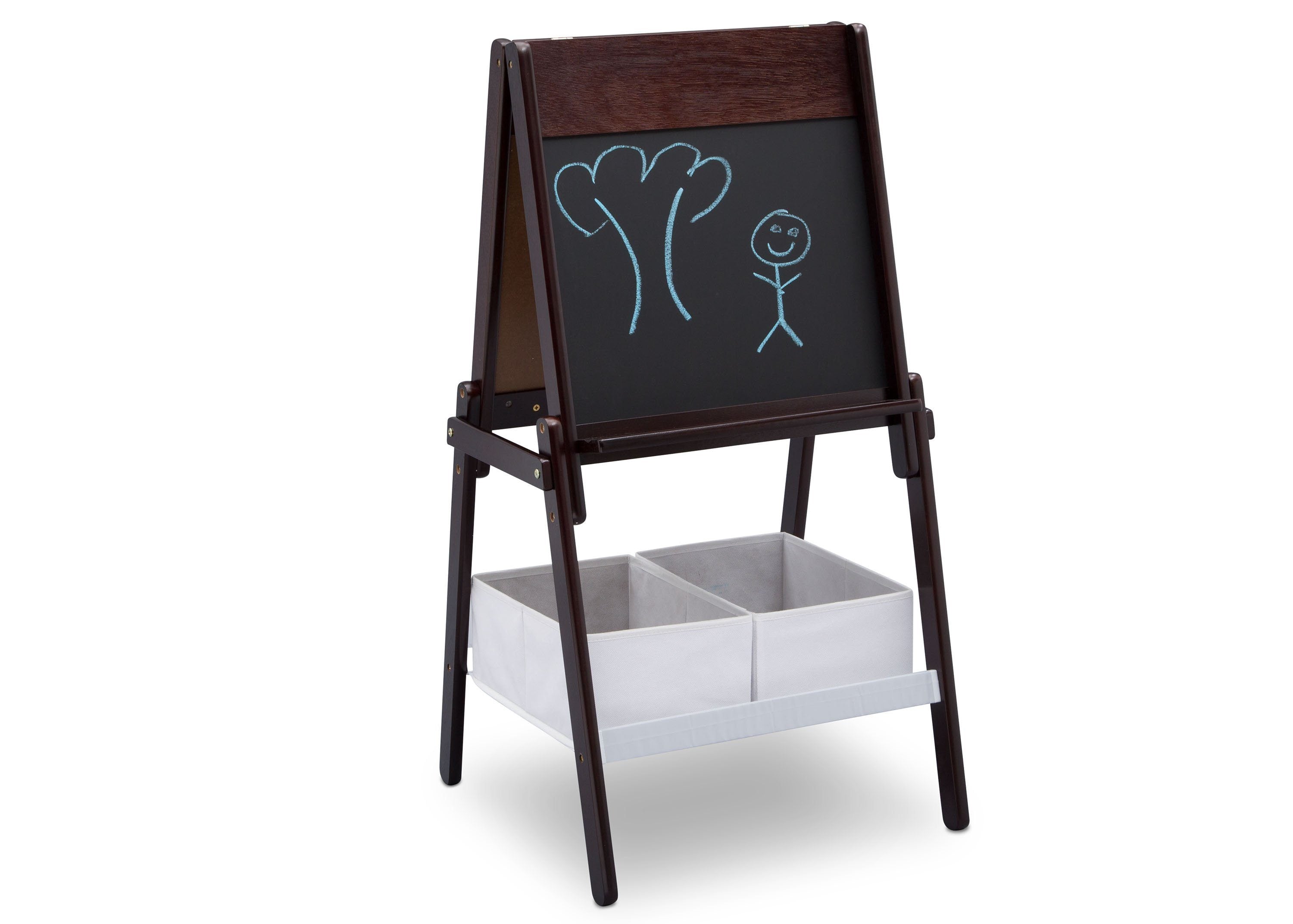MySize Double Sided Storage Easel - Adjustable Kids Art Easel with Dry Erase & Chalkboard - Perfect for Home, Classroom & Preschool Learning Activities