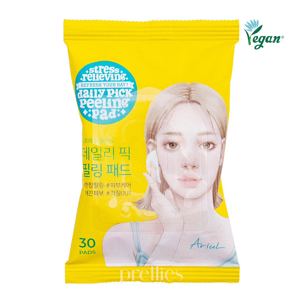Ariul Stress Relieving Daily Exfoliating Peeling Pads - 30 Sheets for Gentle Skin Renewal | Perfect for Daily Skincare Routine & Travel
