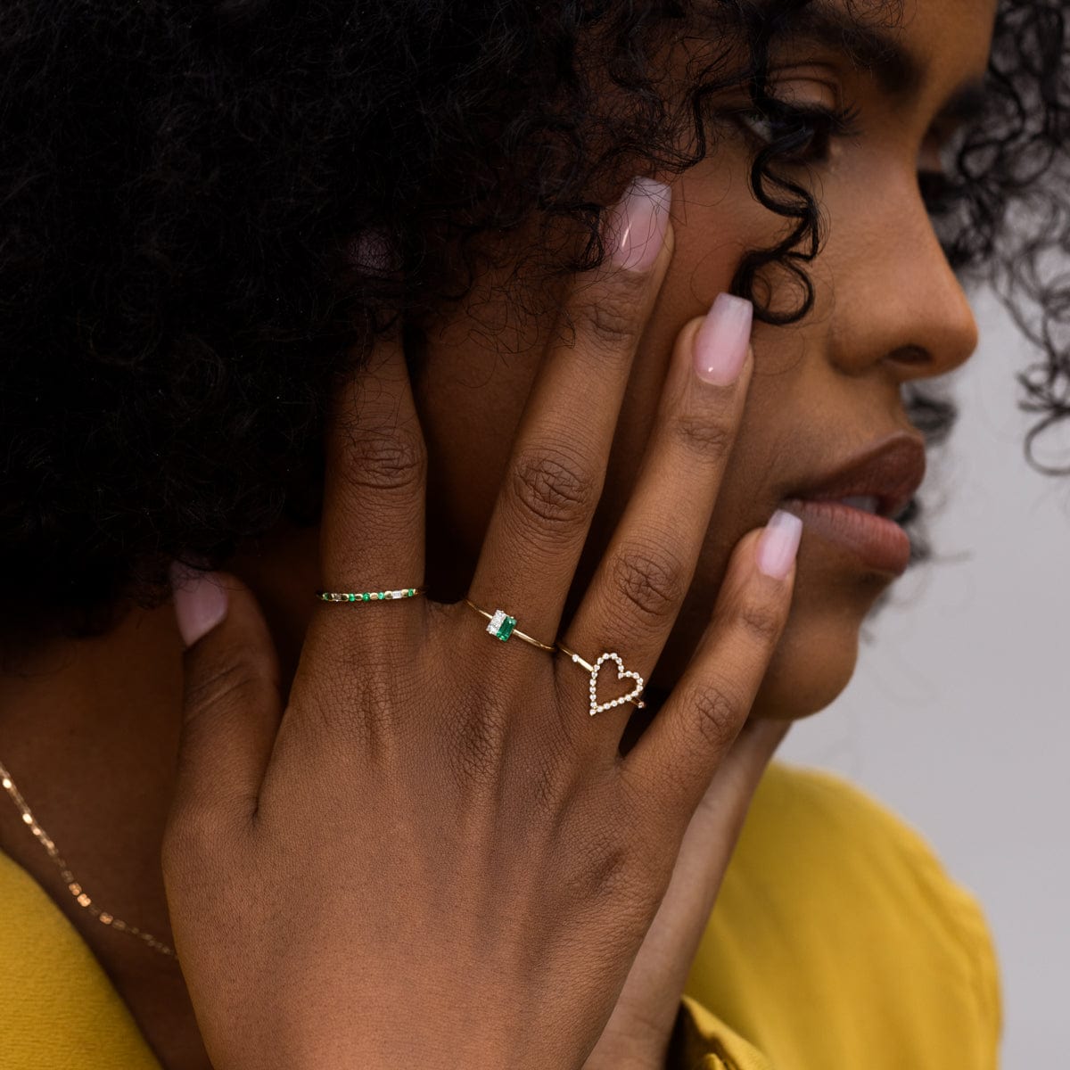 Emerald Diamond Twinkle Ring - 14K Gold Plated Elegant Jewelry for Women, Perfect for Engagement, Anniversary & Special Occasions