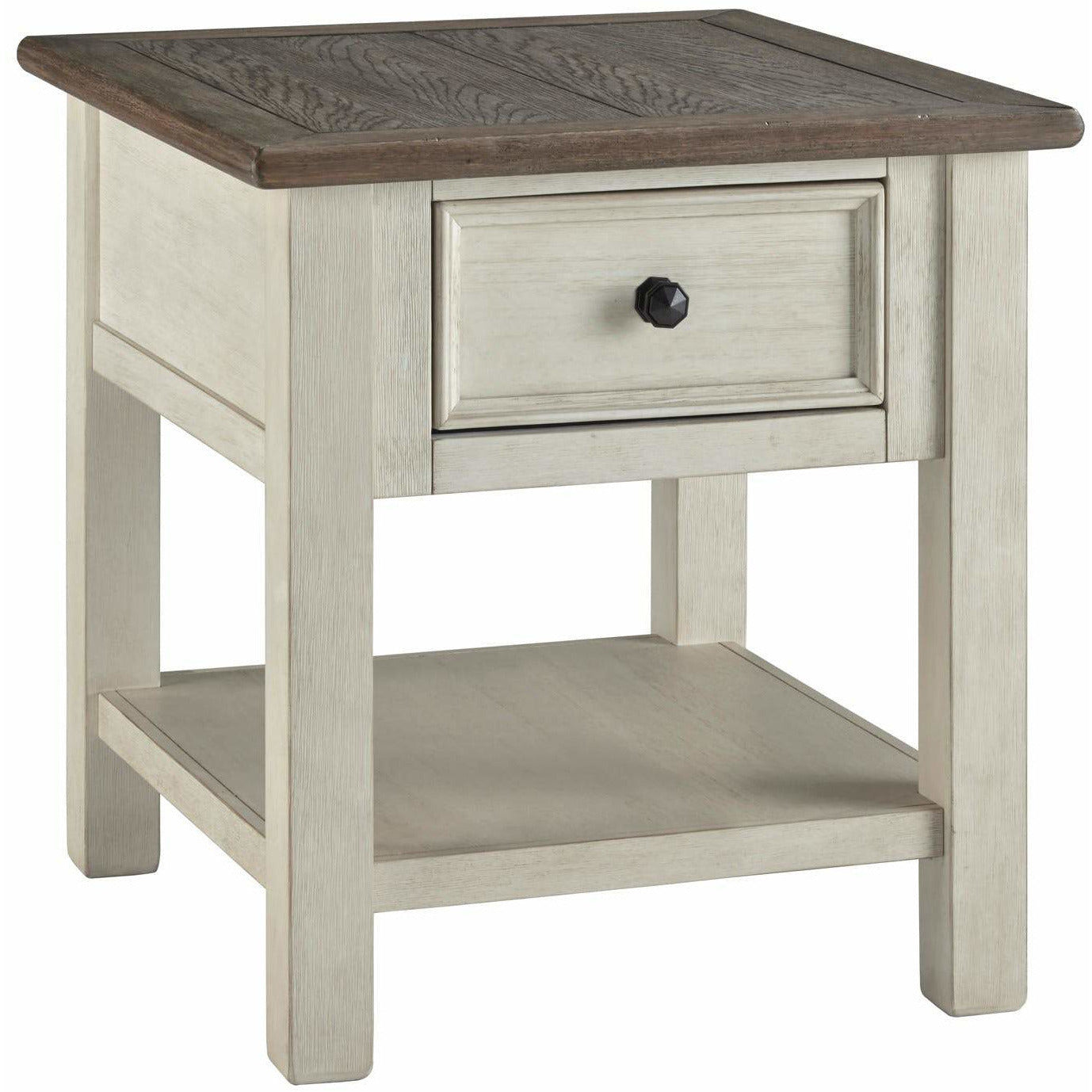 Bolanburg Modern End Table - Small Side Table for Living Room, Bedroom, or Office - Nightstand with Storage Shelf - Perfect for Coffee, Books, and Decor