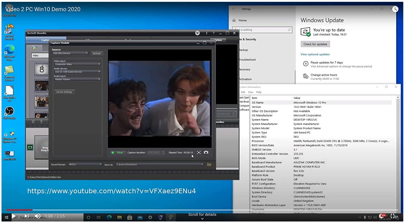 Video-2-PC DIY Video Capture Kit for Windows 10/8.1/8/7/Vista/XP - Convert VHS, Video-8, VHS-C, Hi8, Digital8 & MiniDV Tapes to Digital H.264/MPEG/AVI Files - USB Video Digitizer with DVD Burning - Perfect for Home Movies, Archiving & Media Conversion