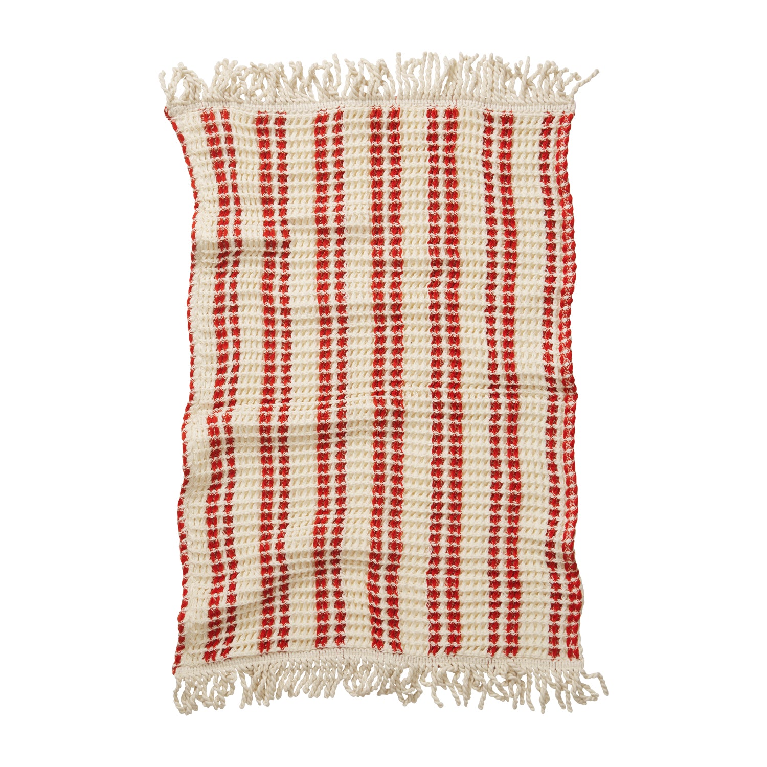 Lucien Waffle Hand Towel - Soft Absorbent Bath Towel Set, Scarlet Red - Perfect for Kitchen, Bathroom & Spa Use