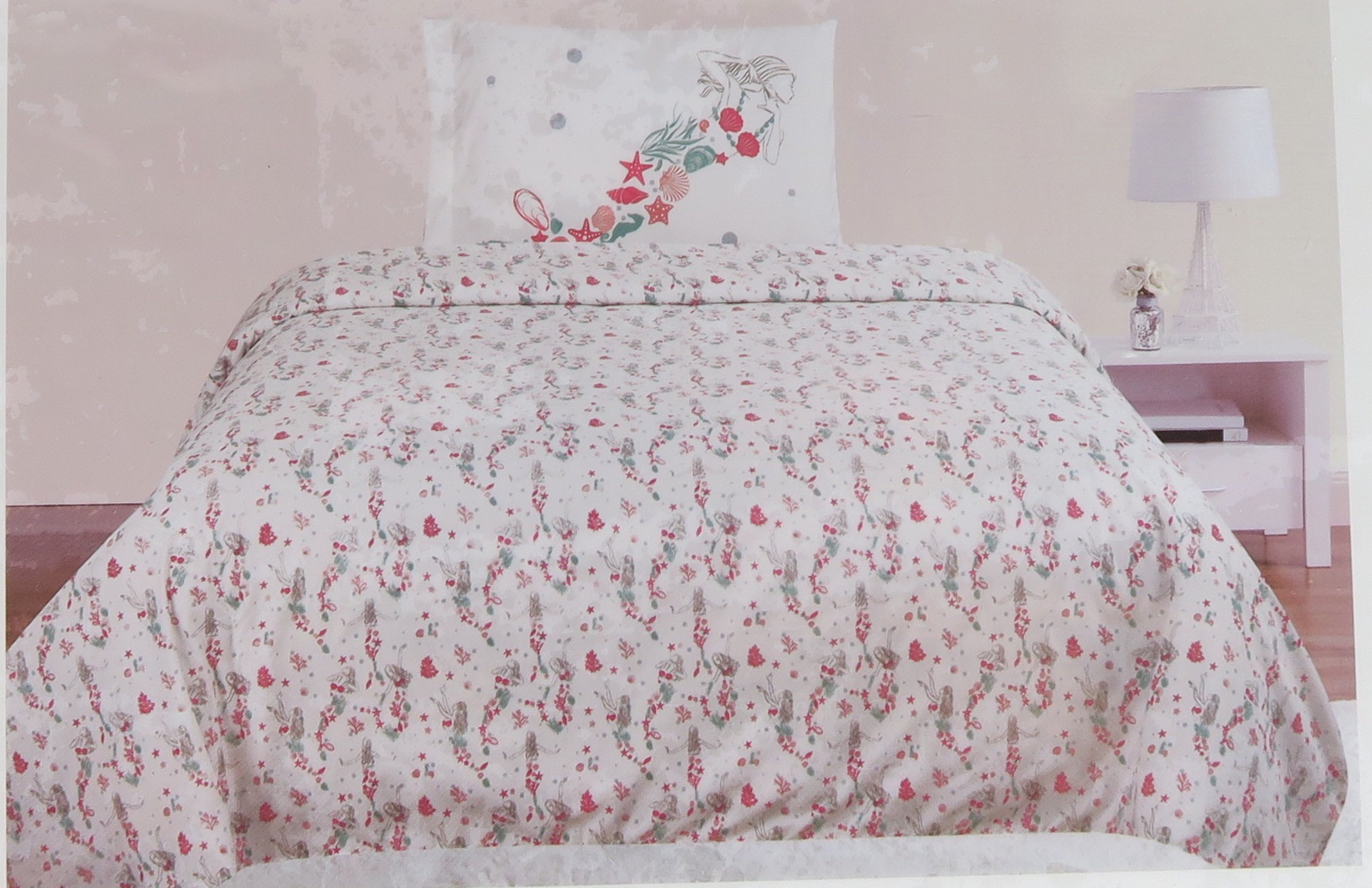 Lilly Love Twin Fancy Mermaid Bed Sheets - Soft & Comfortable Mermaid Print Bedding Set for Kids & Teens - Perfect for Themed Bedrooms, Sleepovers & Birthday Gifts