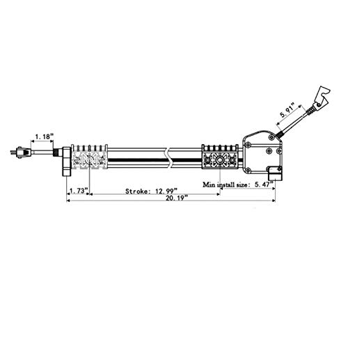 Kaidi KDPT005-28 Linear Actuator Motor - Replacement for Power Recliner Lift Chairs | Durable Electric Actuator for Home Furniture, Medical Equipment & RV Applications