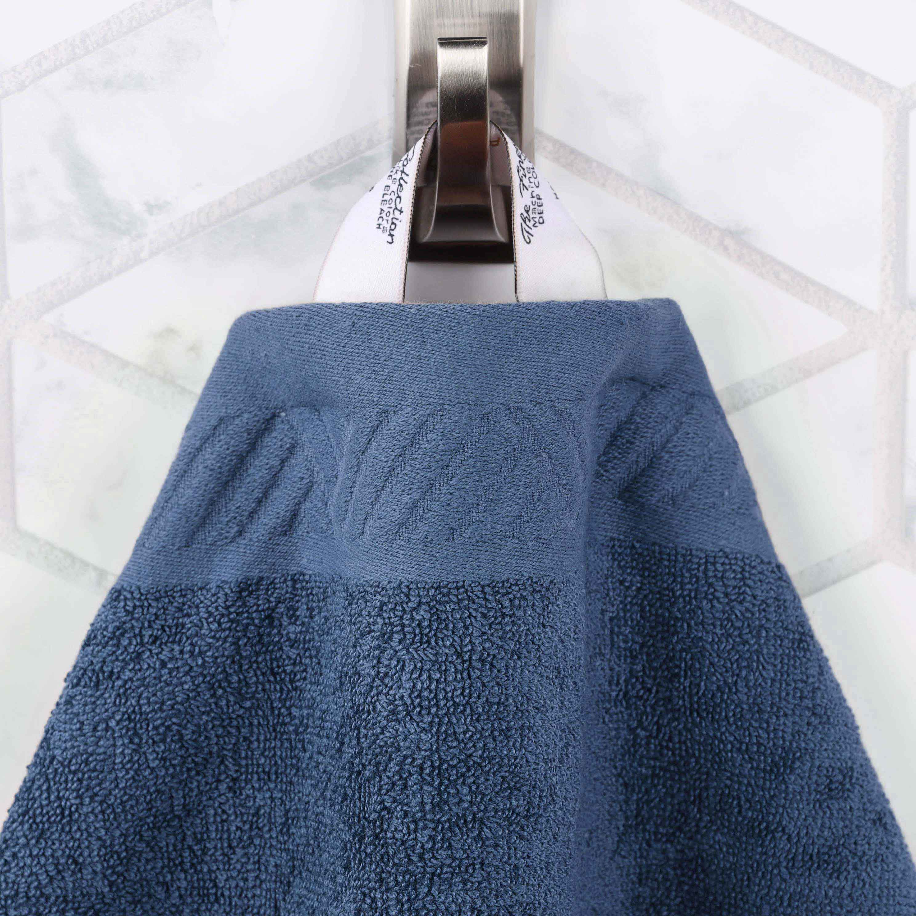 Luxury 6-Piece Egyptian Cotton Towel Set - Basketweave Jacquard & Solid Design - Ultra Soft & Absorbent Bath Towels for Spa, Hotel, or Home Use