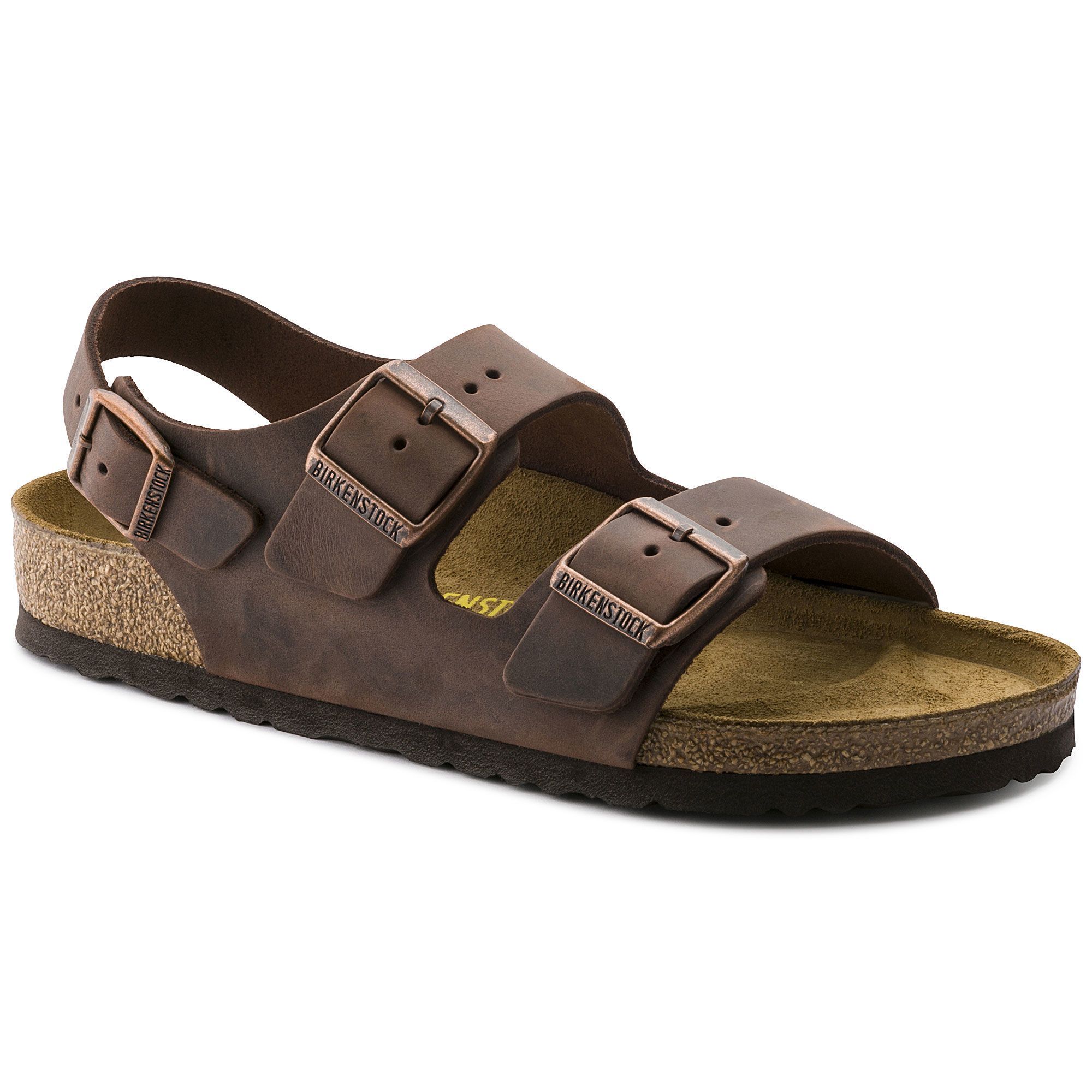 BIRKENSTOCK MILANO HABANA OILED LEATHER SANDALS - Unisex Comfort Footwear for Men & Women | Perfect for Summer, Beach, and Casual Outings