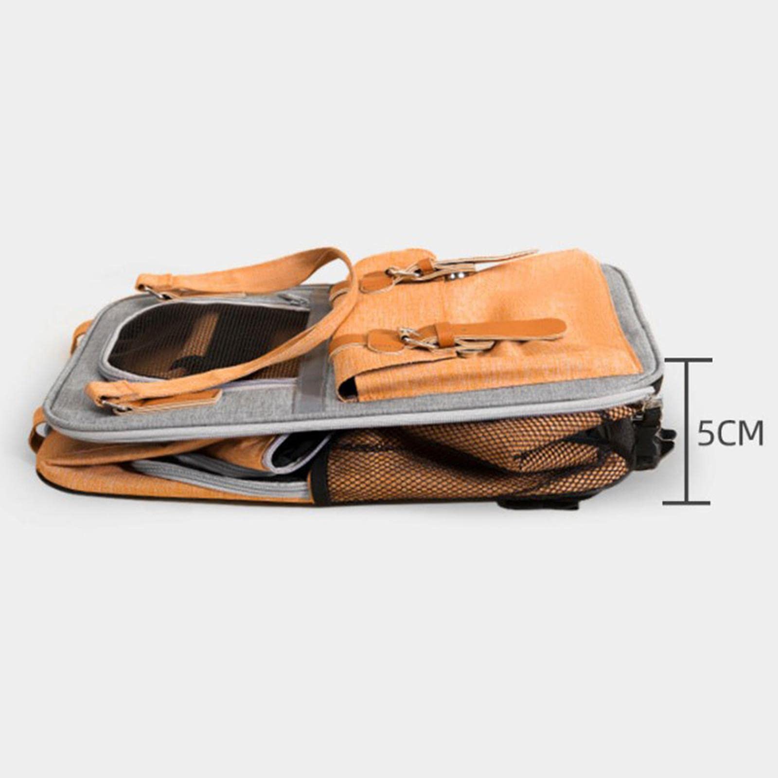Enakshi Pet Carrier Backpack for Dogs & Cats - Soft, Breathable, Lightweight Travel Bag for Outdoor Adventures - Perfect for Hiking, Air Travel, Vet Visits & Daily Use - Orange