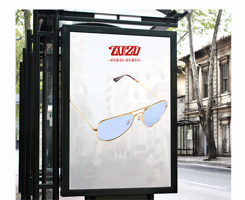 20/20 Unisex Full Rim Square Alloy Polarized Sunglasses 17019 - UV Protection for Driving, Outdoor Sports & Fashion Accessories