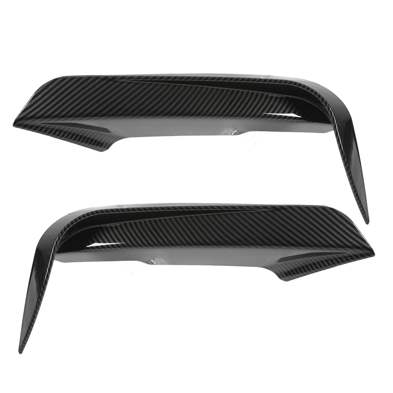 Qinlorgo 2PCS Front Bumper Vent Spoiler - ABS Carbon Fiber Style Car Bumper Winglet for Enhanced Aerodynamics & Stylish Look | Perfect for Sports Cars & Performance Vehicle Upgrades