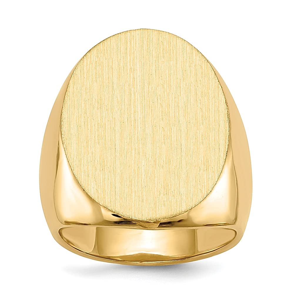 14K Yellow Gold Men's Signet Ring - Classic Luxury Jewelry for Men, Gifts for Husband, Dad & Boyfriend - Perfect for Weddings, Anniversaries & Special Occasions