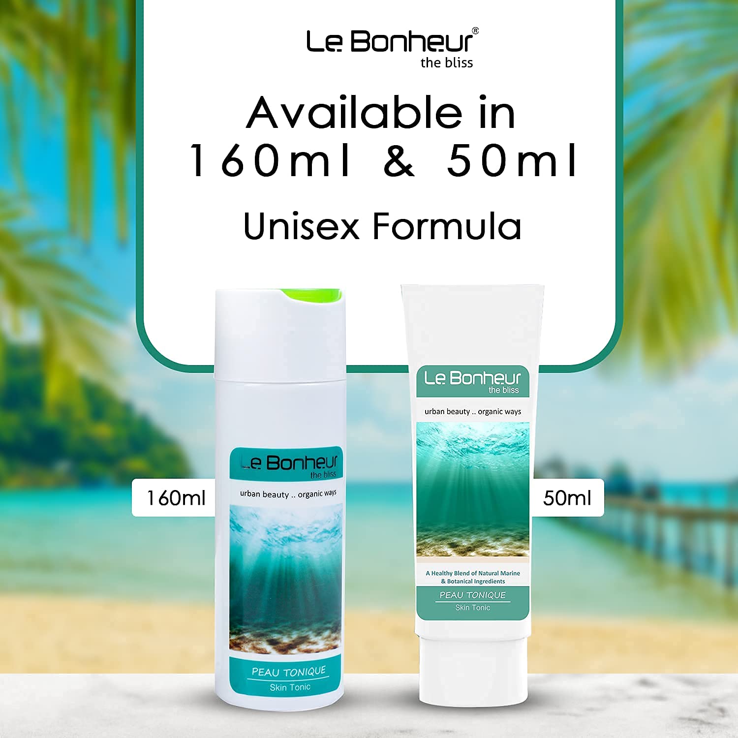 Alcohol-Free Skin Tonic for Acne Scars & Brightening - Le Bonheur Peau Tonique (160ml) | Gentle Facial Treatment for Clear, Glowing Skin | Perfect for Daily Skincare Routine & Post-Acne Care