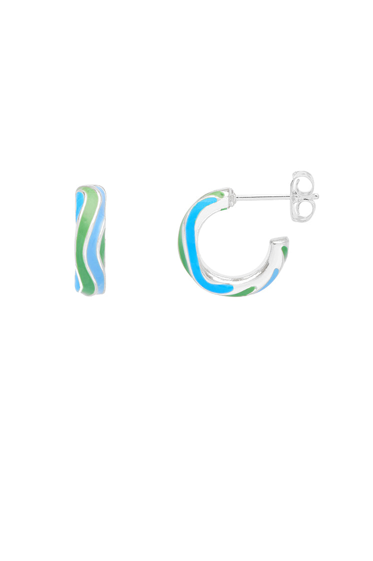 Multi Wave Hoops Earrings for Women - Trendy Boho Chic Dangle Earrings for Everyday Wear & Party | Perfect for Casual Outfits, Beach Vacations & Festivals