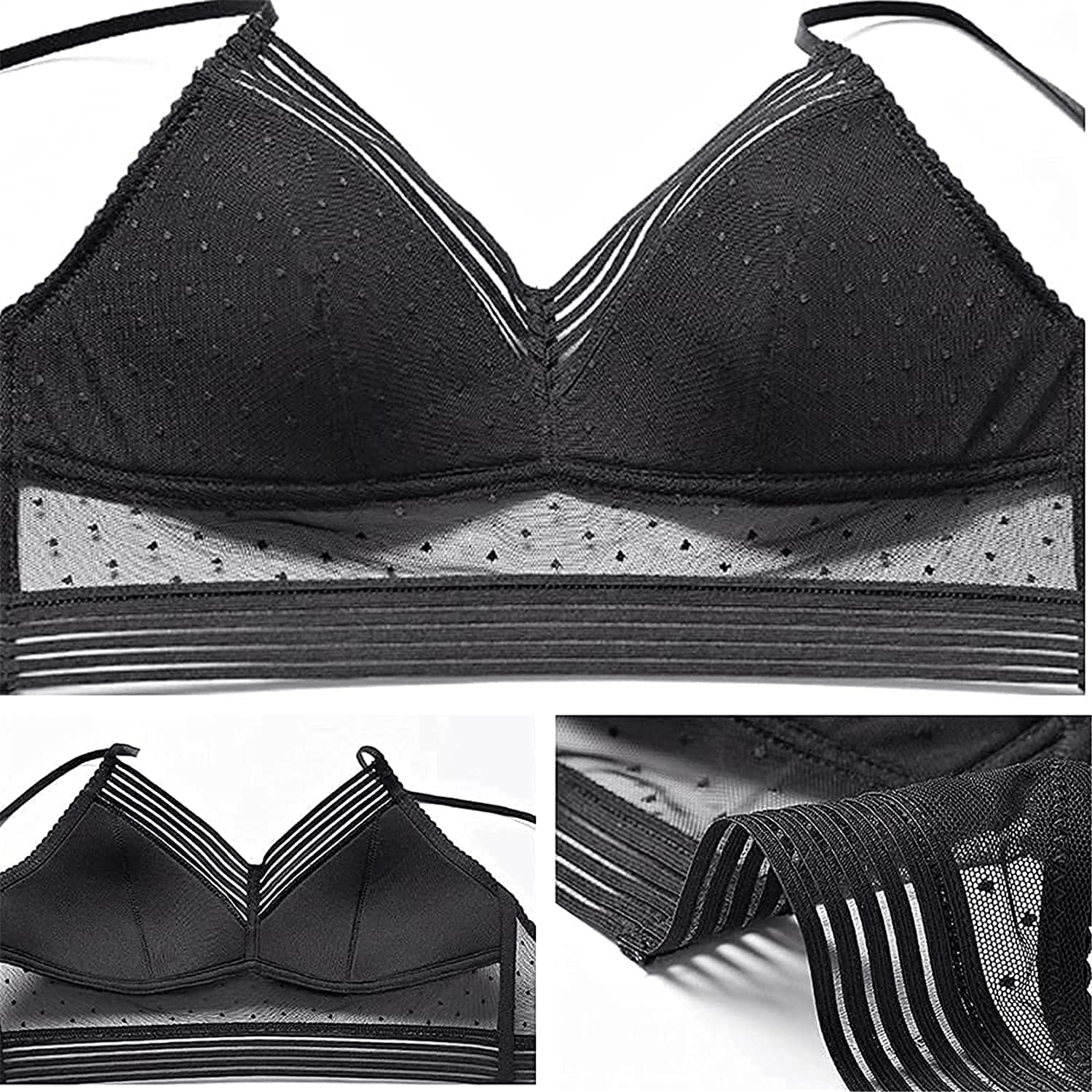 Starry Bra - Wireless Lace Lifting Bra for Women, Low Back U-Shaped Support, Comfortable & Sexy Design for Everyday Wear | Perfect for Evening Dresses, Date Nights & Special Occasions
