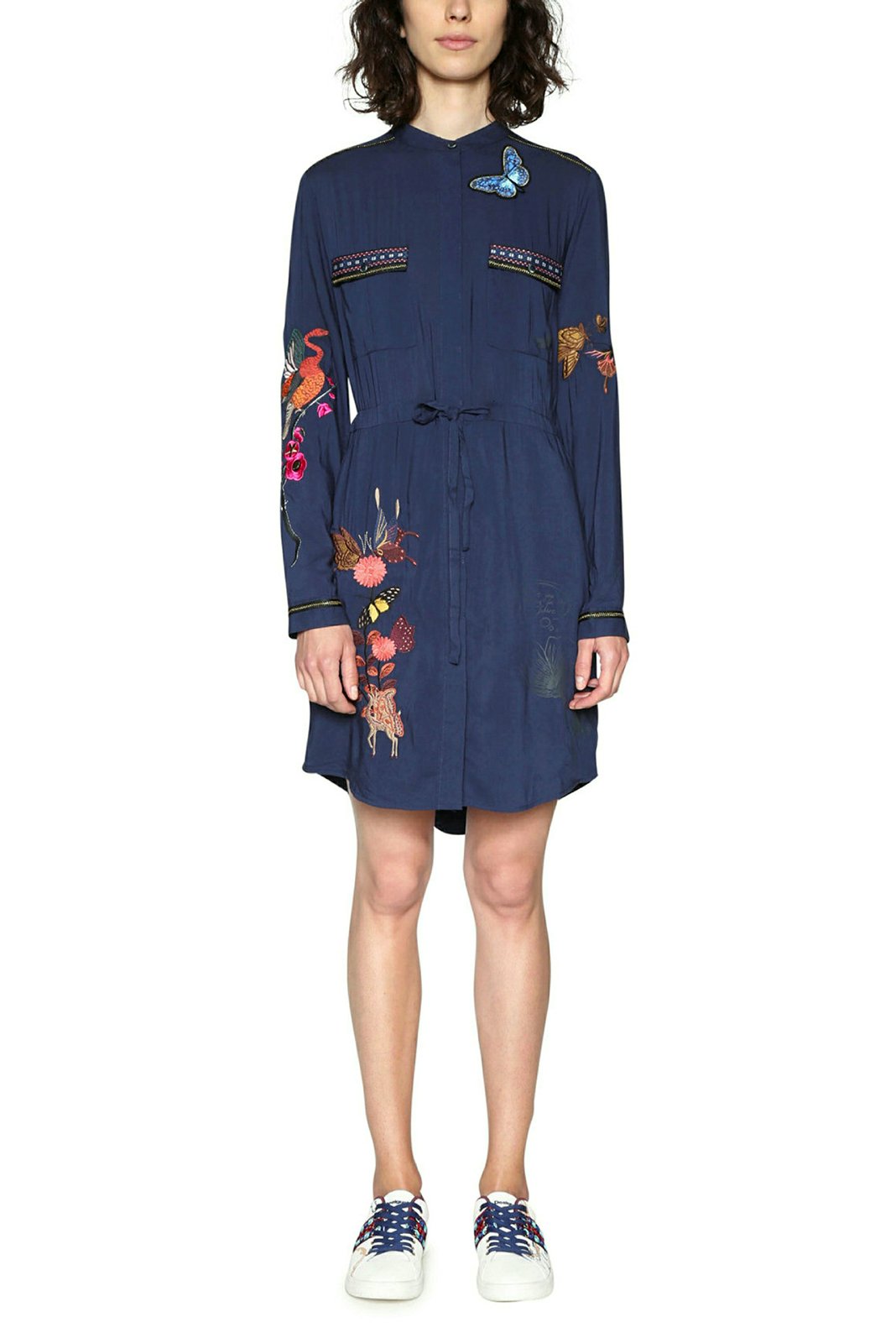 Desigual Women's Jazmin Long Sleeve Floral Print Dress - Elegant & Comfortable for Parties, Weddings & Date Nights