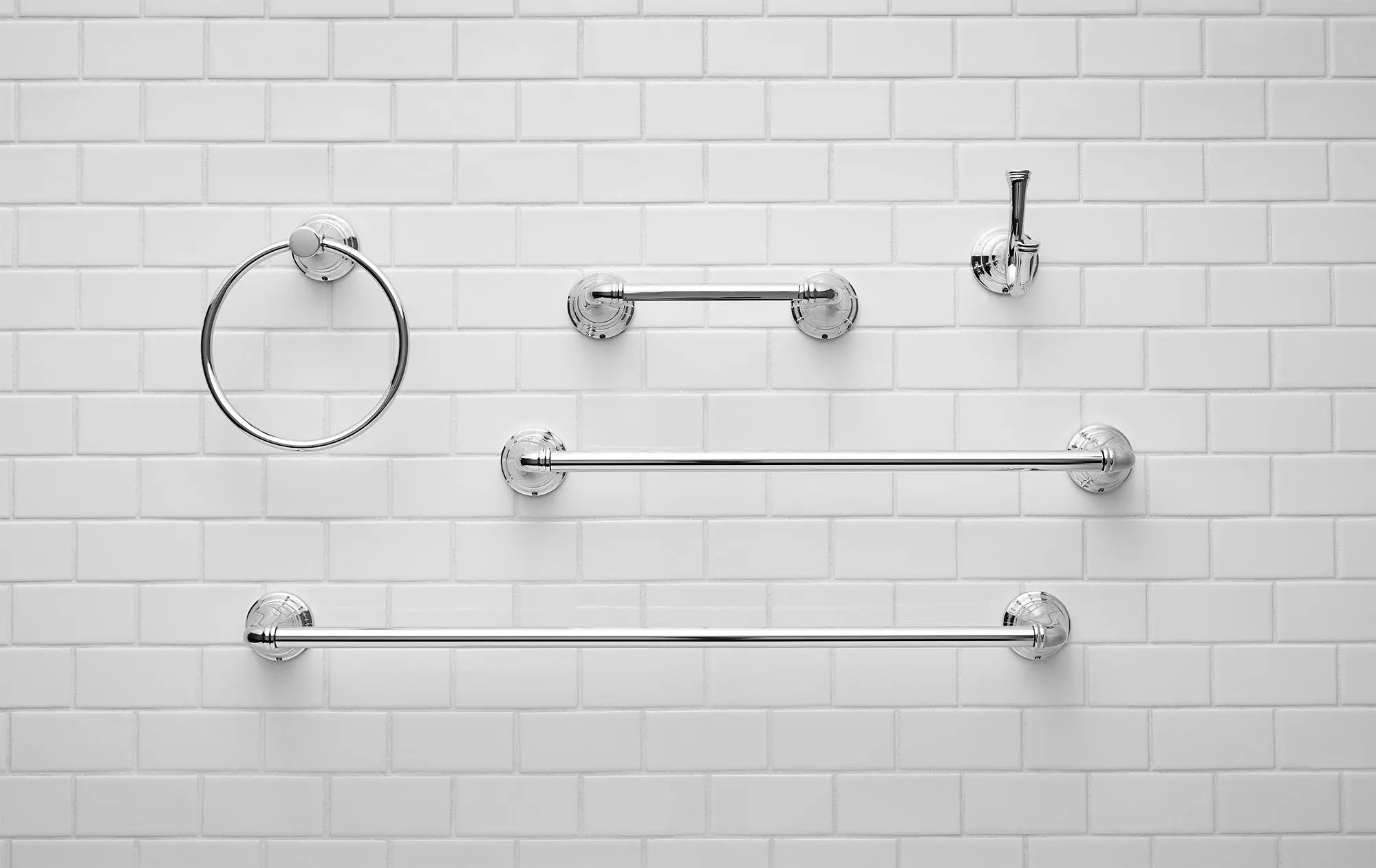 Delancey® 18 Inch Stainless Steel Towel Bar - Bathroom & Kitchen Wall Mounted Towel Rack for Home Decor and Organization