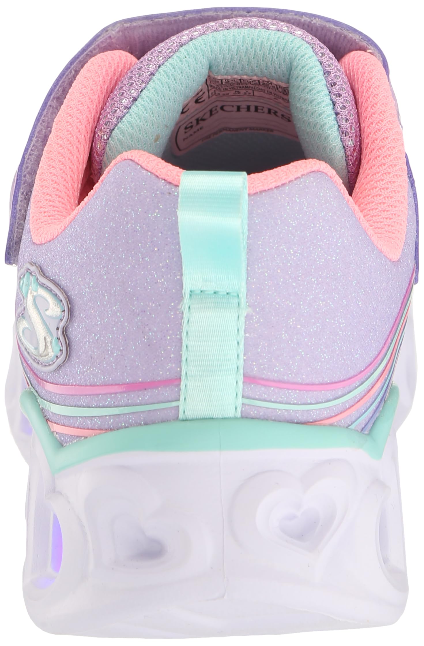 Skechers Kids' Heart Lights Sneakers - Light Up Shoes with Retro Heart Design for Girls & Boys | Perfect for School, Play & Nighttime Safety