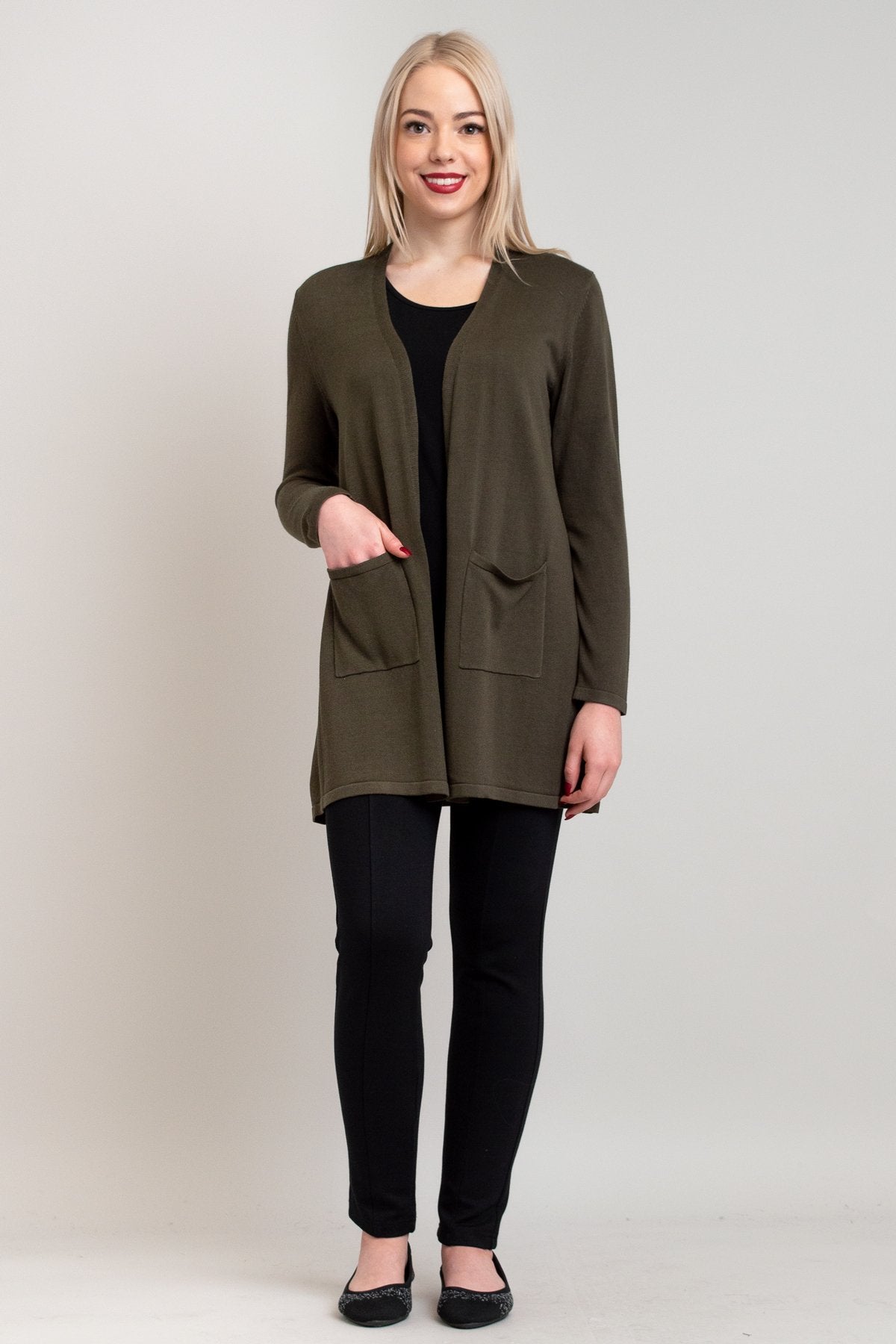 Justine Sweater Women's Khaki Bamboo Cotton Blend Knit Top - Soft & Breathable for Casual Wear, Office & Fall Outfits