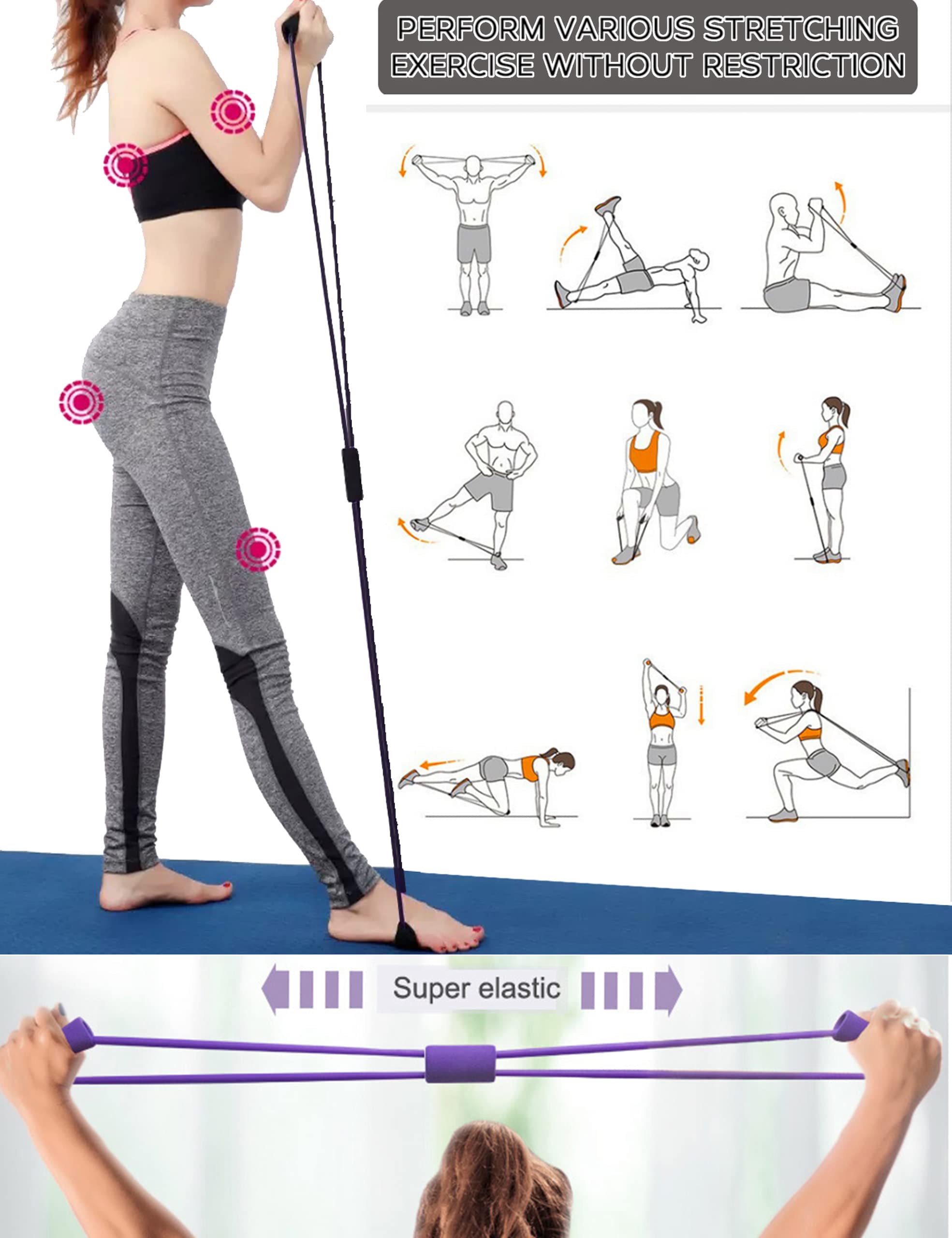 **OVTSPO 9-in-1 Foam Roller Set for Deep Tissue Massage & Pain Relief – Includes Hollow Core Massage Roller, Peanut Ball, Spiky Ball, Resistance Bands, Stretching Strap & More – Perfect for Back, Legs & Muscle Recovery – Pink**    *(Ideal for Post-Workout Recovery, Yoga, Physical Therapy & Home Gym Use)*
