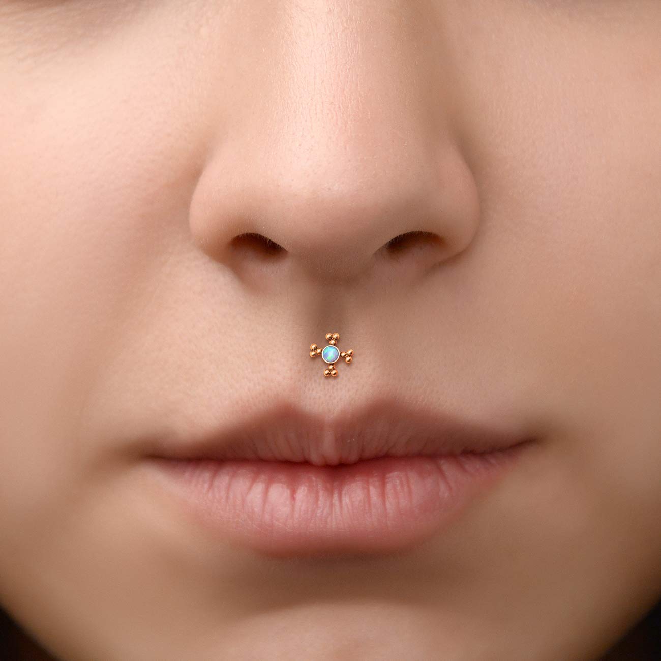 Surgical Steel Labret Piercing Jewelry - Internally Threaded Lip Ring, Monroe Stud & Opal Medusa Piercing for Women | Hypoallergenic Body Jewelry for Lip, Nose, Eyebrow Piercings | Perfect for Everyday Wear, Parties & Self-Expression