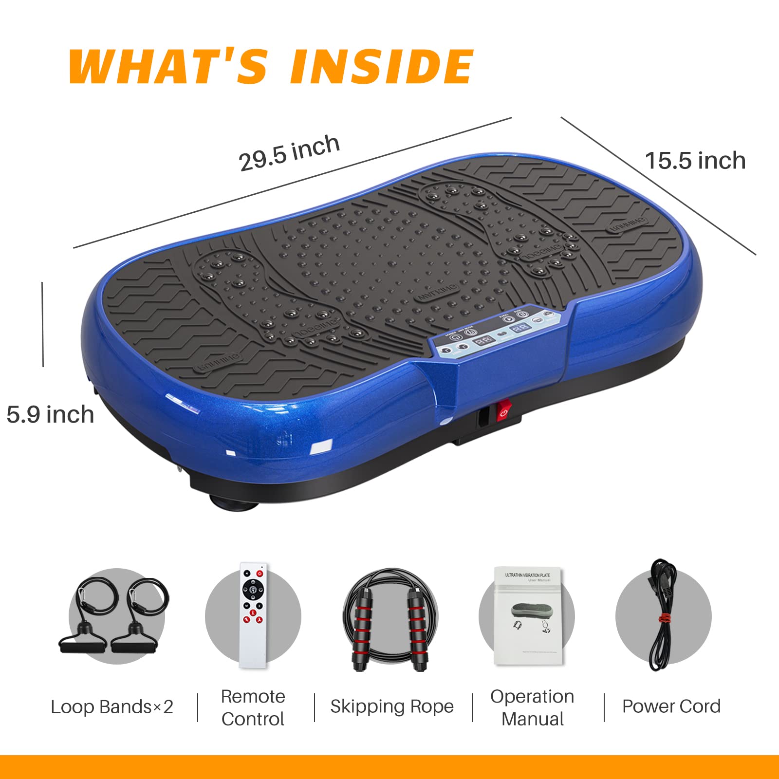 Bigzzia Vibration Plate Exercise Machine - 10 Speed Modes, Whole Body Workout Platform with Resistance Bands & Bluetooth Speaker | Home Gym Equipment for Weight Loss, Muscle Toning & Recovery | Perfect for Home Fitness, Physical Therapy & Post-Workout Relaxation