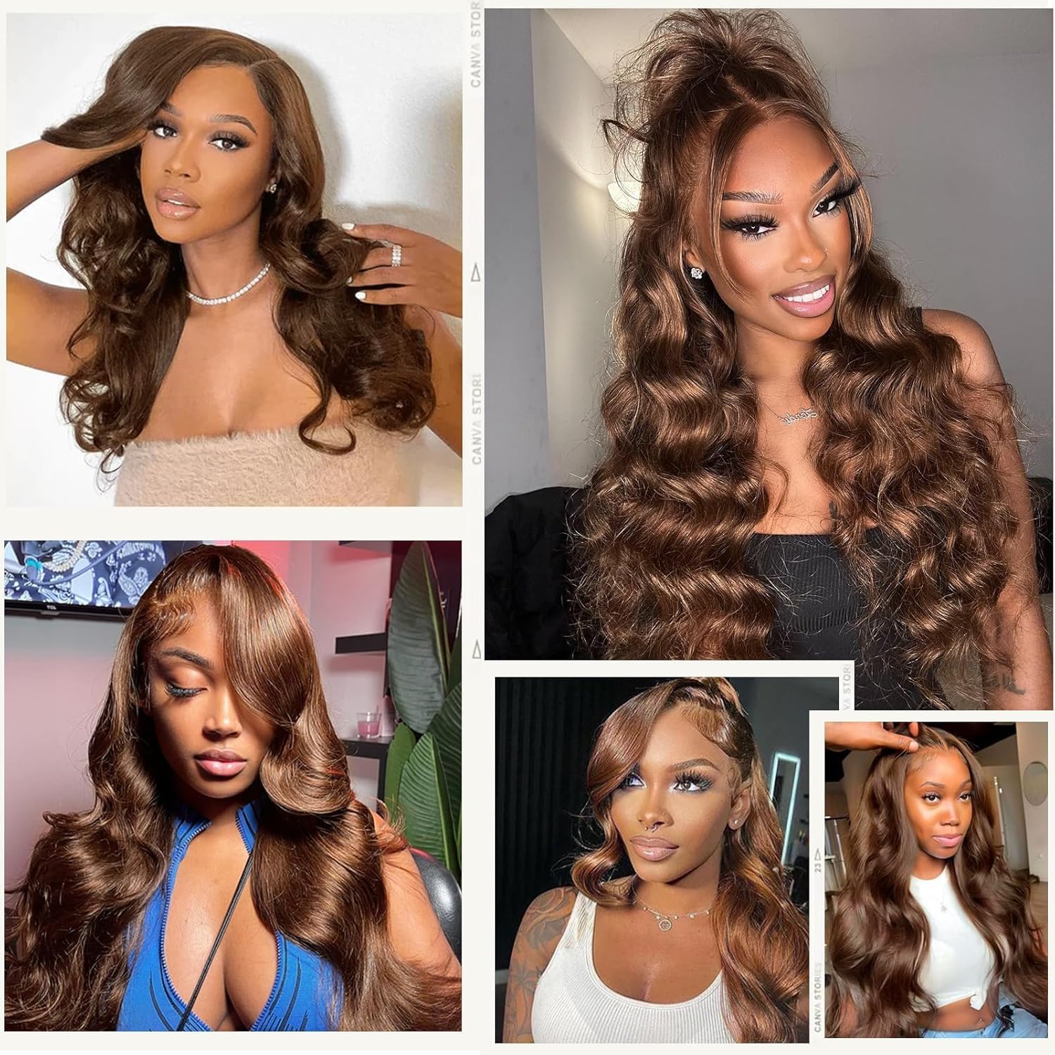 13x6 Chocolate Brown Lace Front Human Hair Wig - Pre Plucked Body Wave HD Lace Frontal Wig with Baby Hair | Glueless 20 Inch Colored Wigs for Women | Perfect for Daily Wear, Parties & Special Occasions