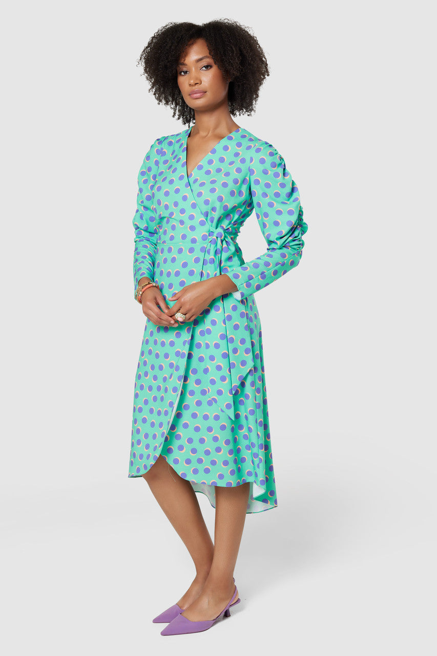 Margo Pencil Midi Dress in Mint Green - Slim Fit Bodycon Dress for Women | Perfect for Office, Cocktail Parties & Date Nights