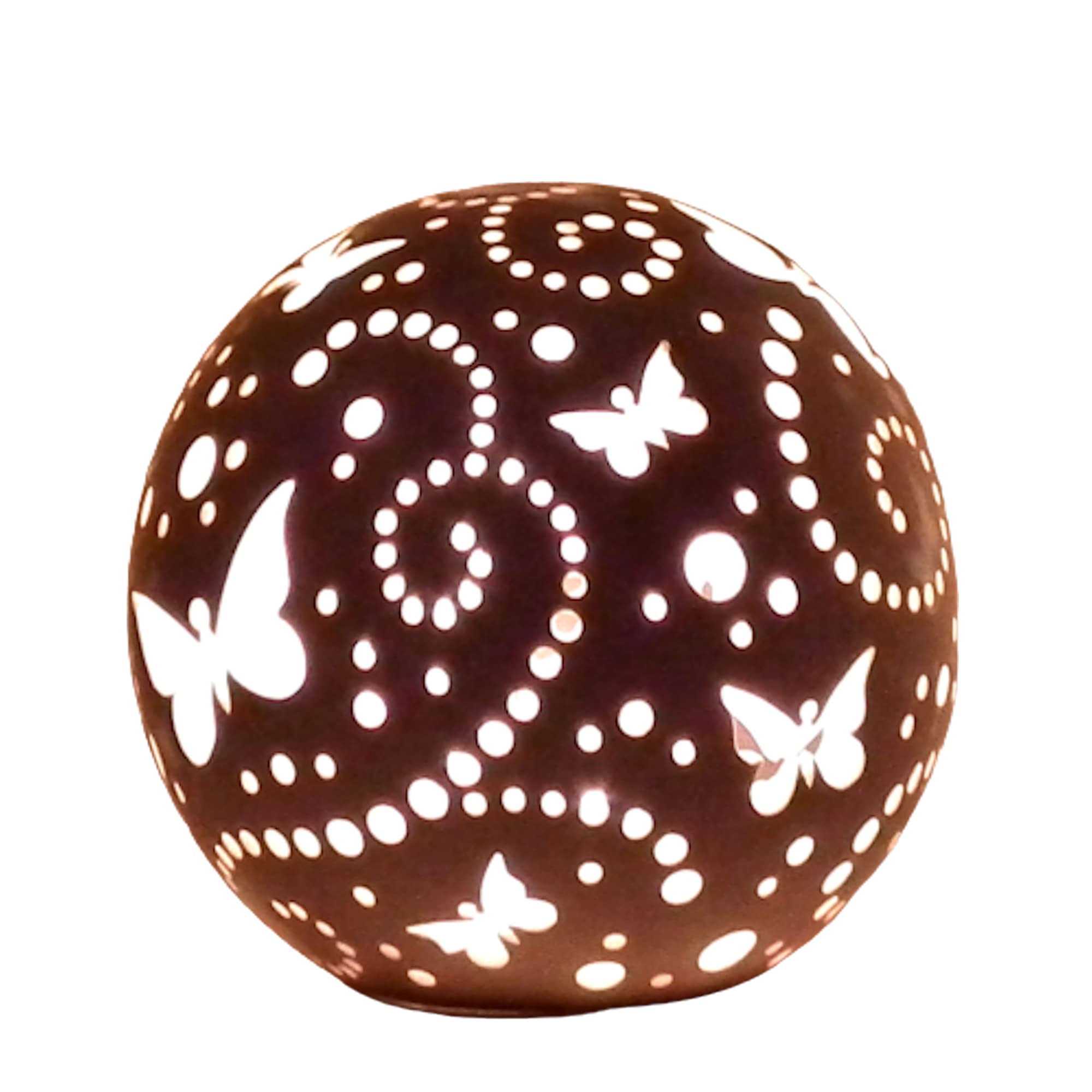 Handmade Butterfly Ceramic Lantern - Elegant Pottery Candle Holder for Home Decor, Wedding Centerpiece & Dining Tabletop - Perfect for Romantic Ambiance, Tea Light Display and Special Occasions