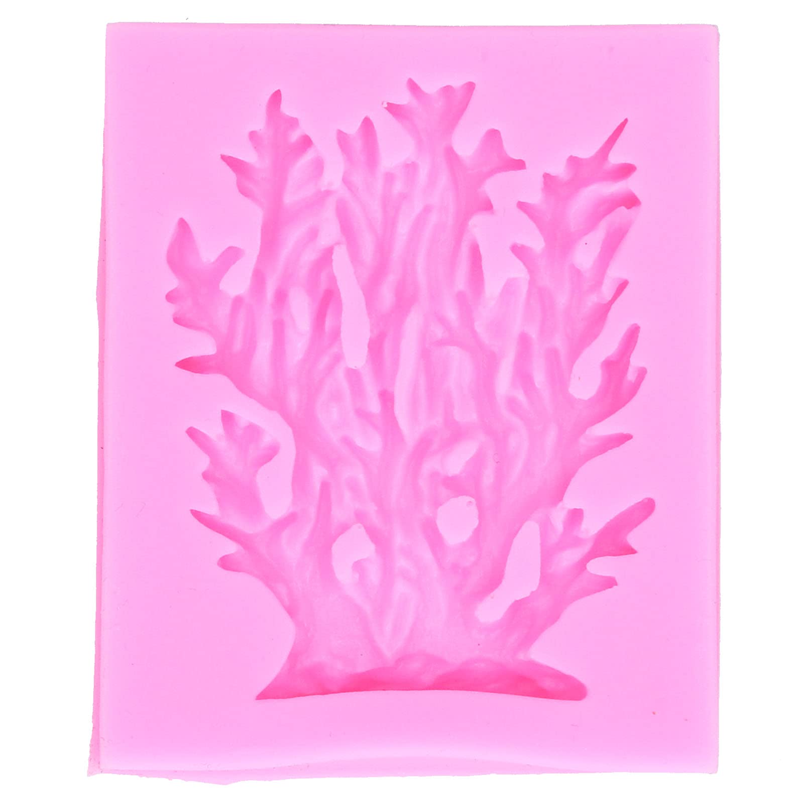 Kuuleyn Coral Shaped Silicone Mold for Chocolate, Fondant, Cake Decorating - 1PC DIY Baking Mold (Pink) | Perfect for Birthday Cakes, Cupcakes, Candy Making & Home Baking