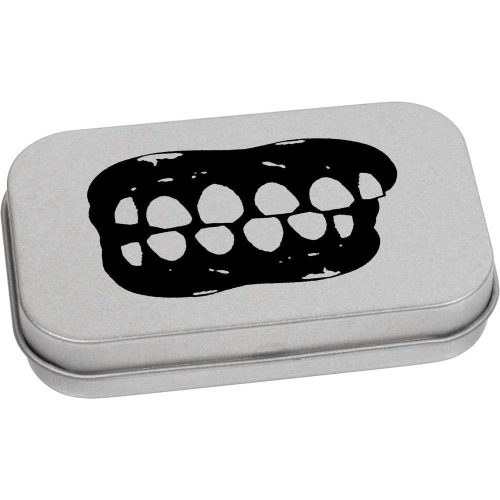 80mm 'Teeth & Gums' Metal Hinged Tin Box - Vintage Style Storage Container for Collectibles, Jewelry & Small Items (TT00039548) - Perfect for Home Organization, Gift Packaging & Travel Accessories