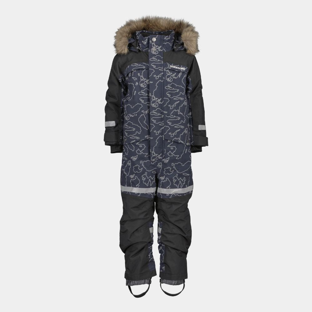 Didriksons Bjarven Special Edition Kids Snowsuit - Waterproof Winter Jacket & Pants Set with Reflective Details (Grundsun Navy) - Perfect for Skiing, Snowboarding & Outdoor Winter Activities