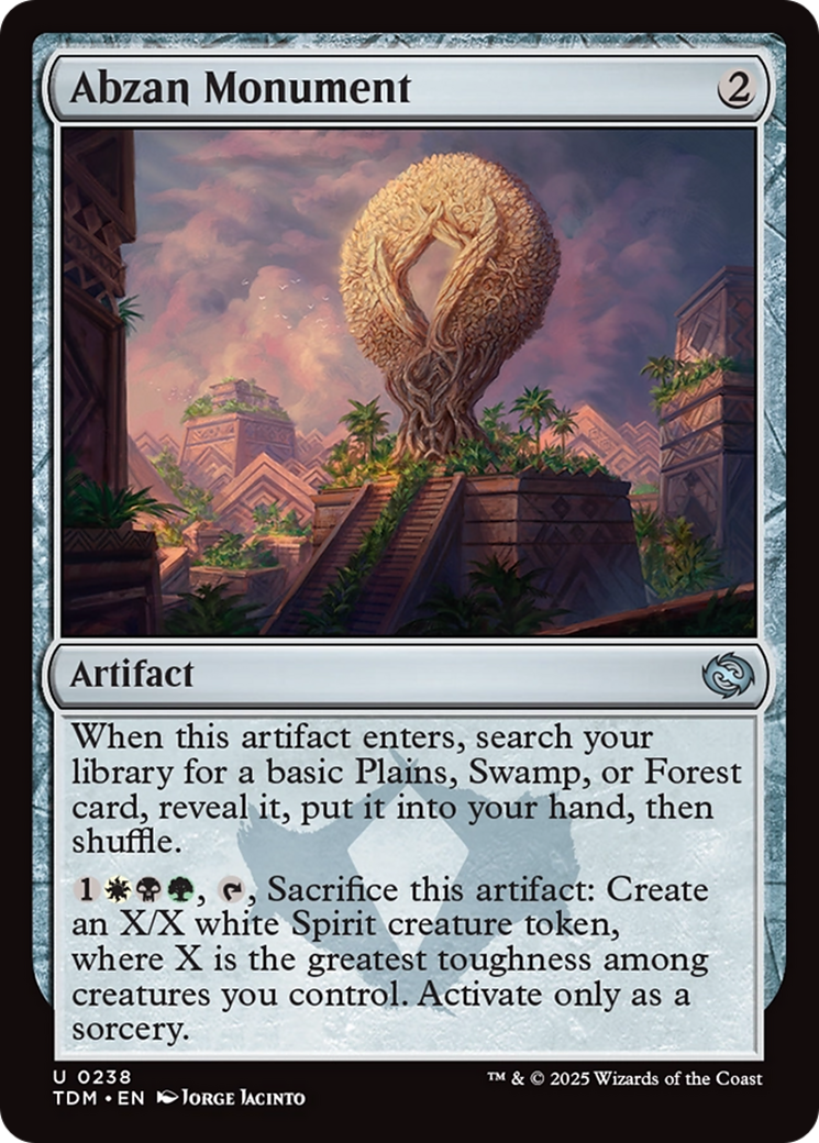 Abzan Monument - Tarkir: Dragonstorm MTG Card - Collectible Trading Card for Magic: The Gathering Deck Builders and Strategy Gamers