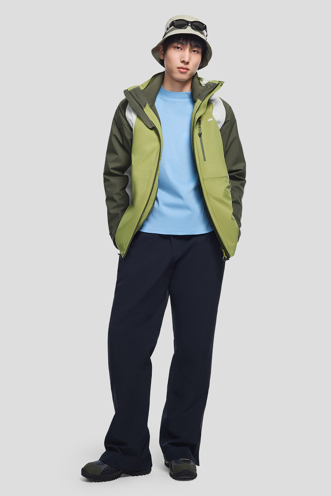 ArcticFlex Men's 3-in-1 Detachable Hood Jacket - Waterproof Windproof Winter Coat for Hiking, Camping & Outdoor Activities