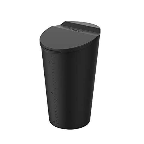 MoreChioce Leakproof Car Trash Can with Lid - Mini Vehicle Garbage Bin for Car, Office, Home & Travel | Dustproof Car Organizer with Cup Holder | Perfect for Road Trips, Commuting & Workspace Organization (Black)