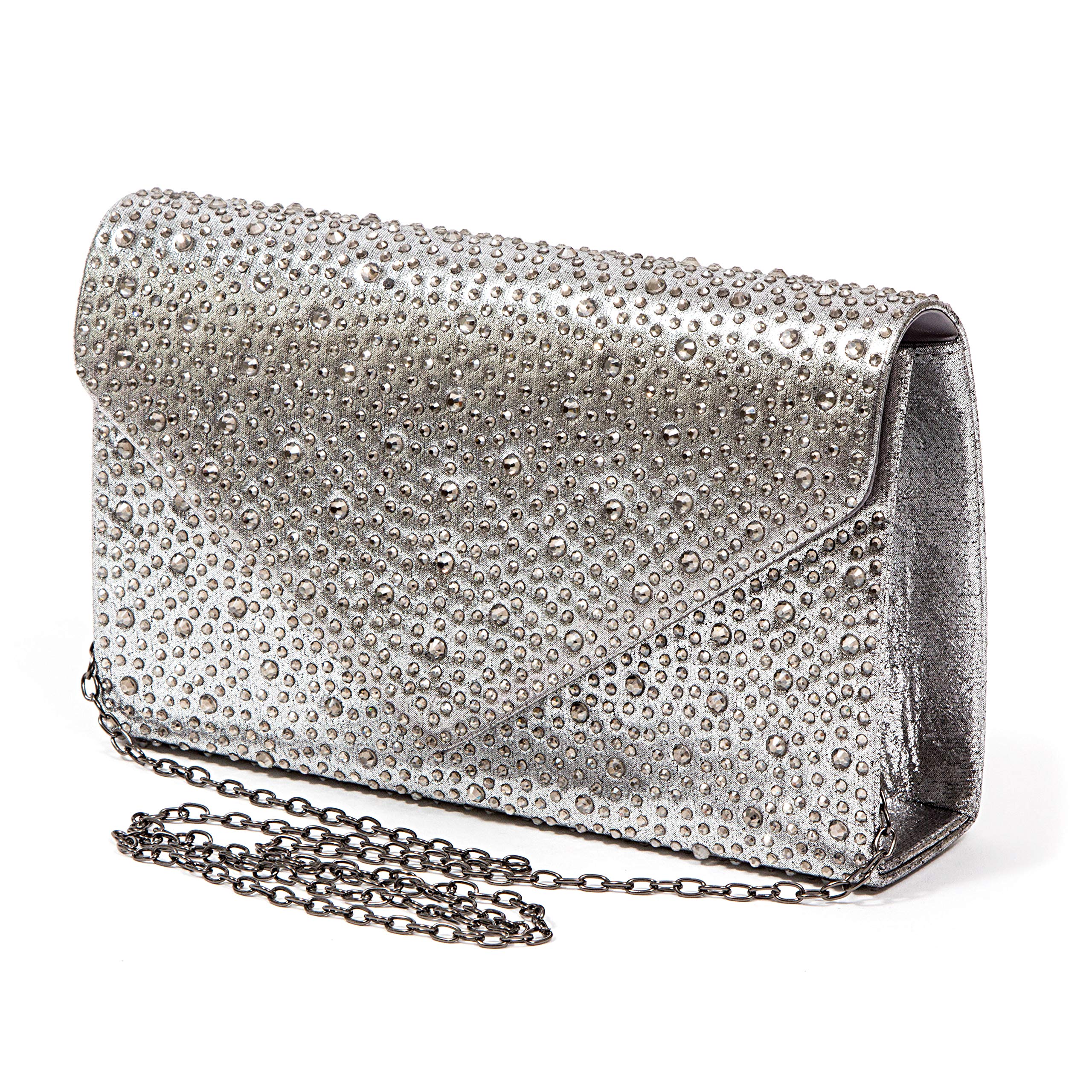 BARI BAG Elegant Envelope Handbag with Sparkling Stones - Perfect for Evening Parties, Weddings & Special Occasions
