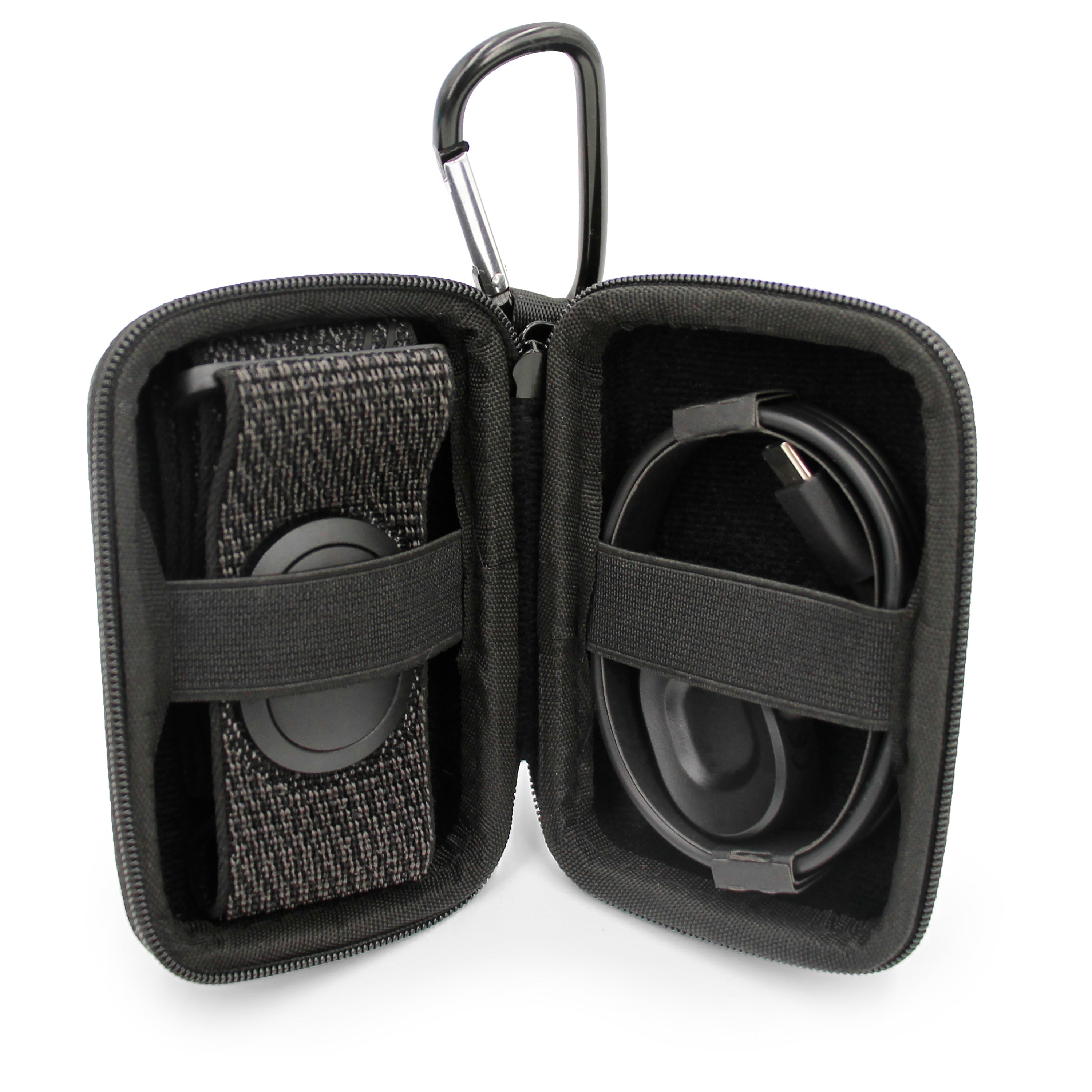 CASEMATIX Fitness Carry Case for Peloton Heart Rate Monitor Armband & Charger - Protective Storage Pouch for Workout Accessories - Perfect for Gym, Cycling & Home Fitness